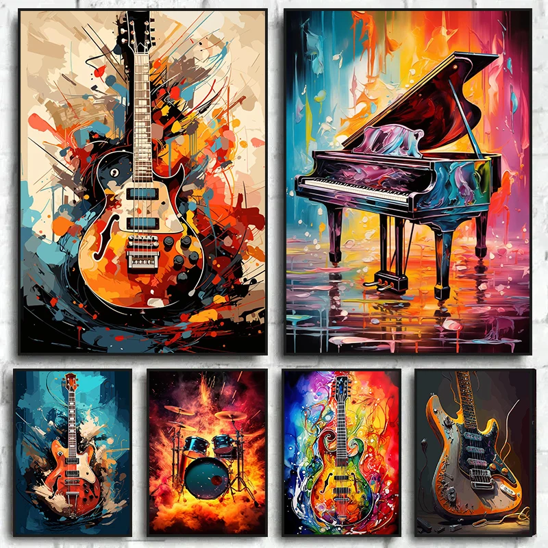 Abstract Colorful Art Musical  - Picture Of Musical Instrument ulasan dan harga