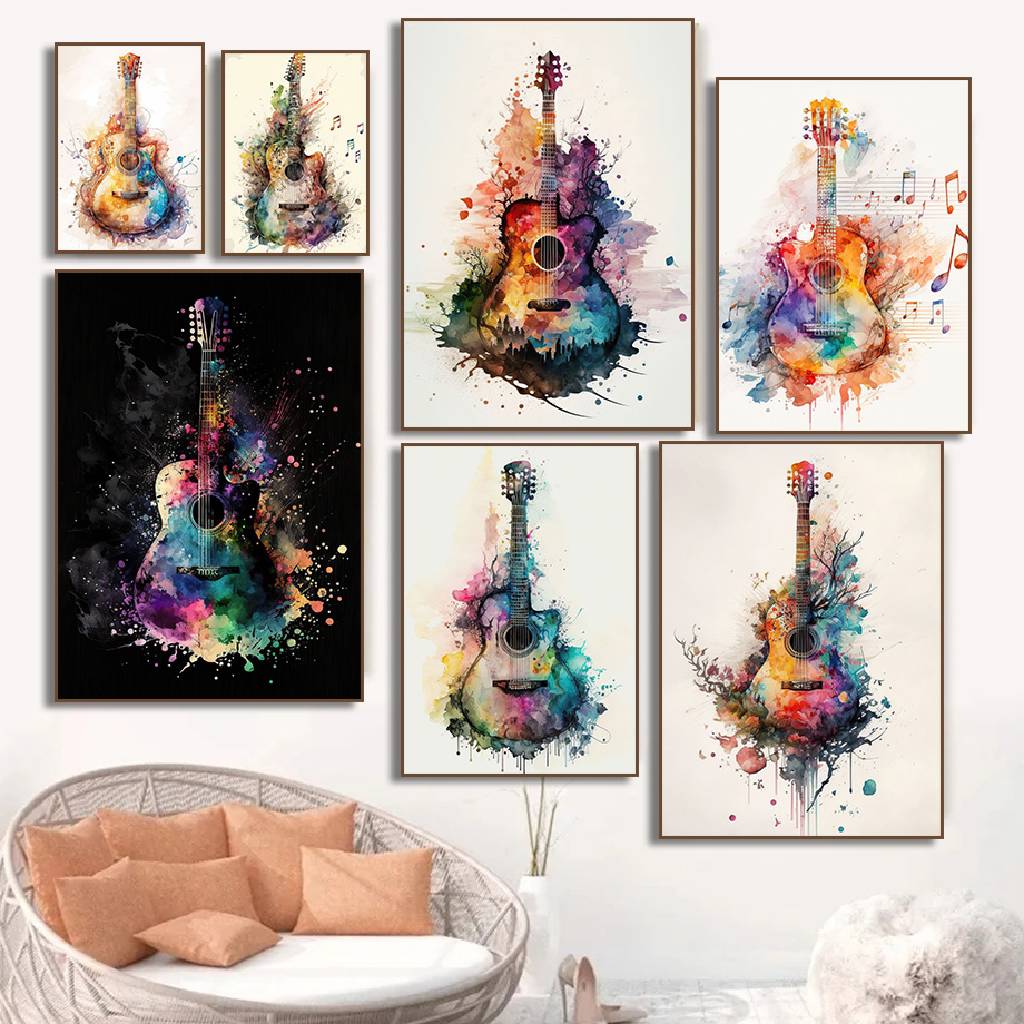 Music Instrument Guitar Waterc - Picture Of Musical Instrument ulasan dan harga