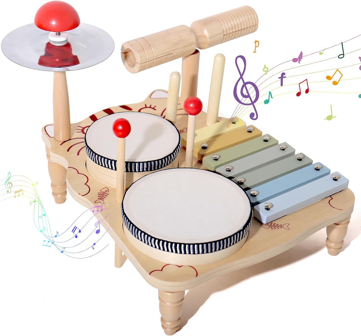 Wooden Xylophone Drum Set For  - Musical Instrument Harmonium ulasan dan harga
