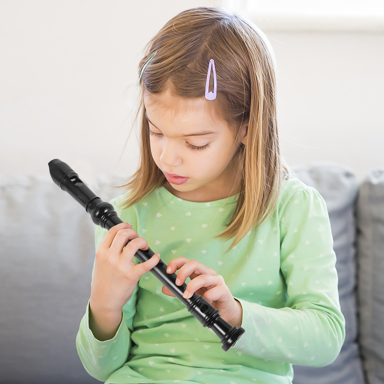 Black Transparent 8 Hole Sopra - Soprano Recorder Plastic ulasan dan harga