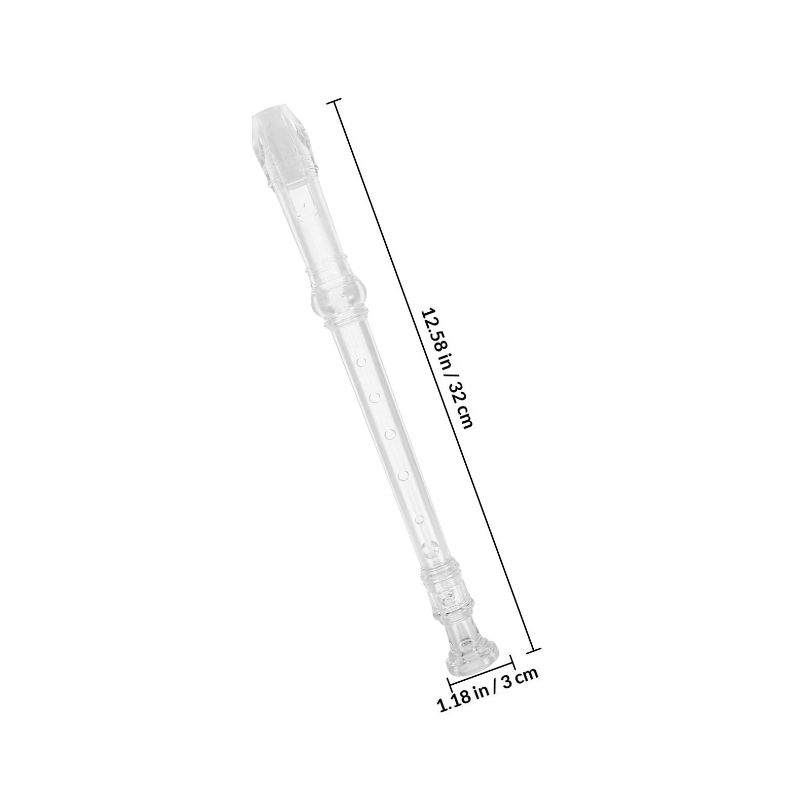 1Set 8-Hole Transparent Sopran - Soprano Recorder Plastic ulasan dan harga