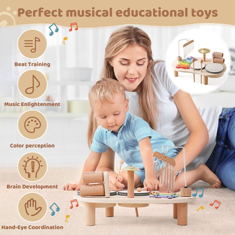 Baby Educational Toys Wooden A - Musical Instrument Harmonium ulasan dan harga