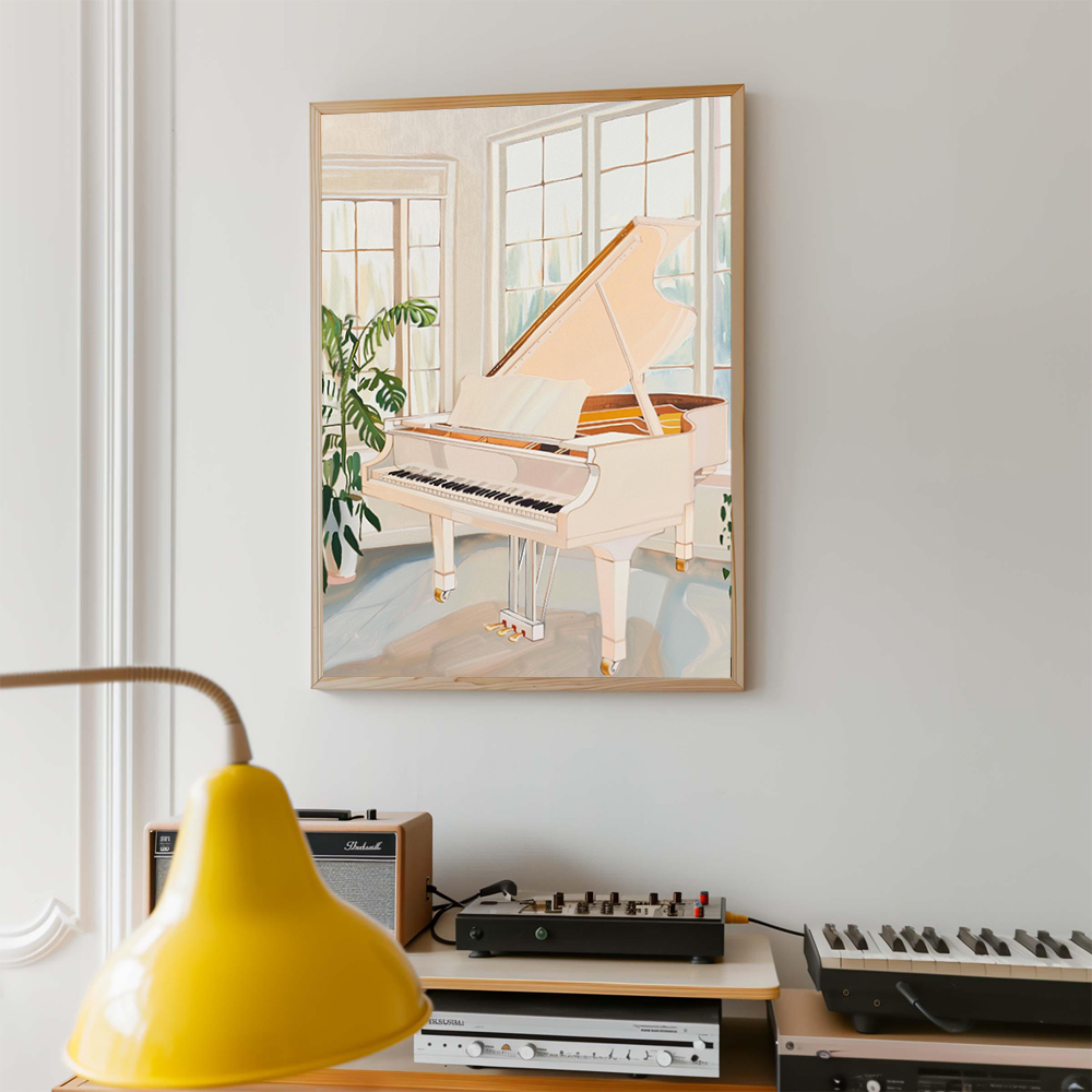 Retro Musical Art Poster Recor - Picture Of Musical Instrument ulasan dan harga